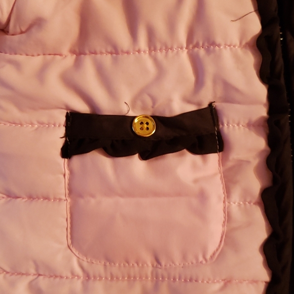 Little Me 1 pc Pink and Black Puffer Jacket 12mo - Picture 4 of 4